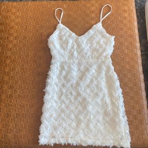 White sequin dress